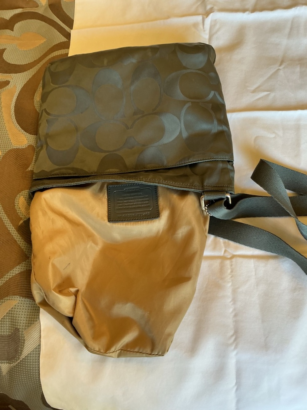 Coach Grey Nylon Messenger Crossbody Bag - Picture 6 of 8